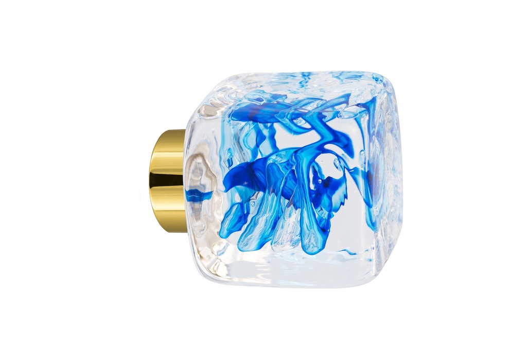 Door knob collection Tubes de bulles - Blue - Disc Ø55 mm