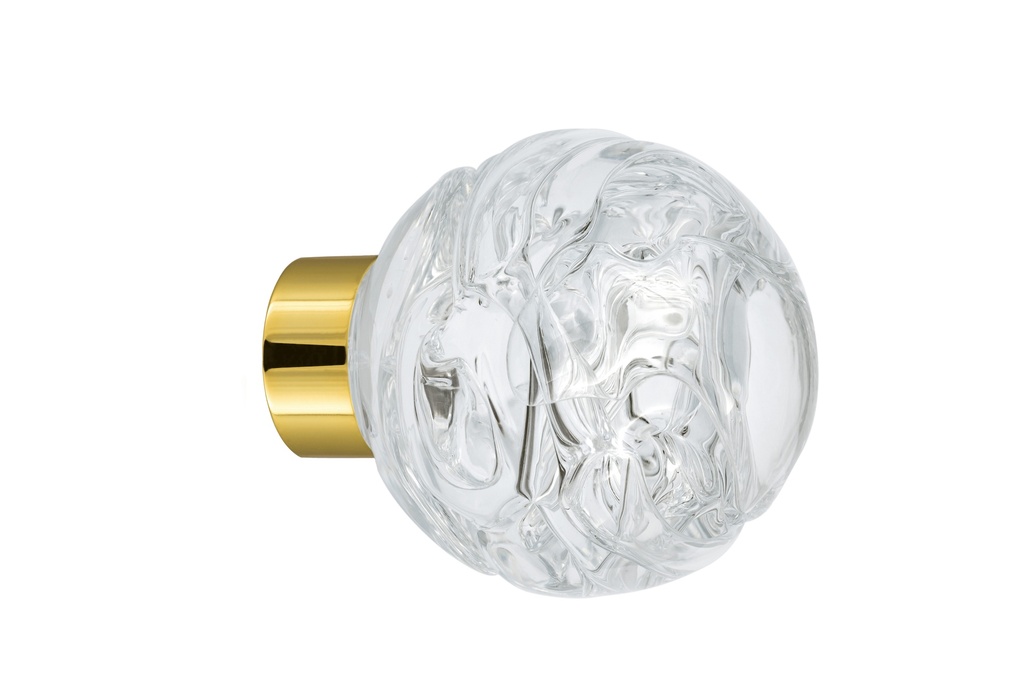 [66101000-3542122] Door knob collection Lavallière - Clear - Spherical Ø55 mm (Cabinet, Polished Brass)