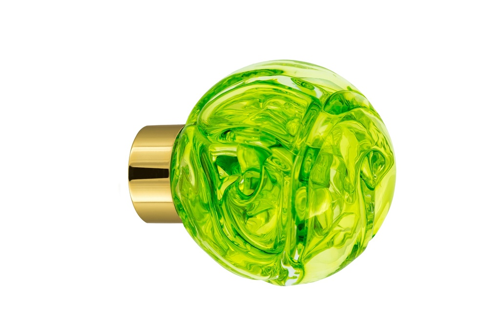 [66101021-3542122] Bouton de porte collection Lavallière - Vert Anis - Sphérique Ø55 mm (Placard, Laiton Poli)