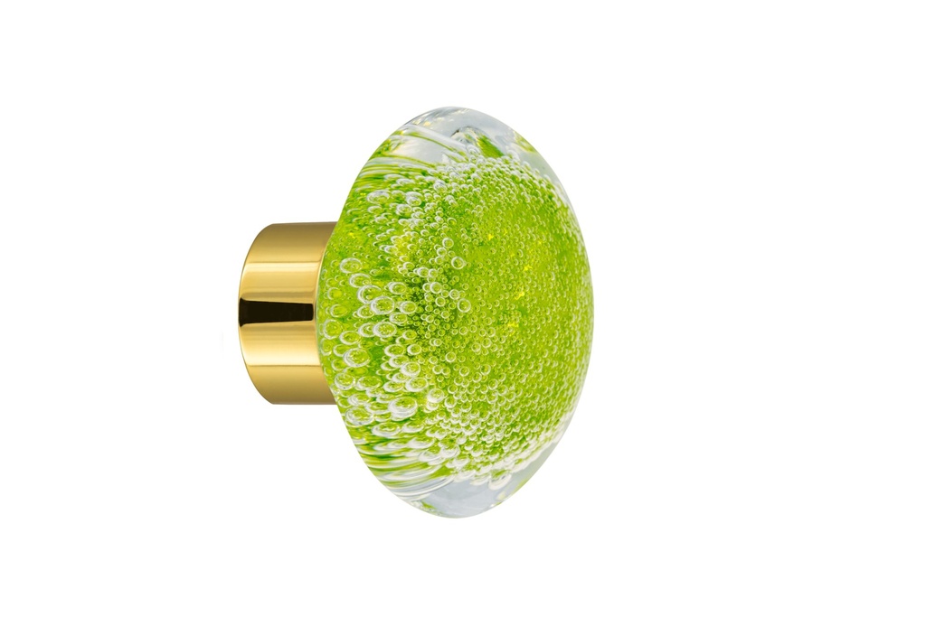 Door knob collection Microbulles - Anise Green - Disc Ø55 mm