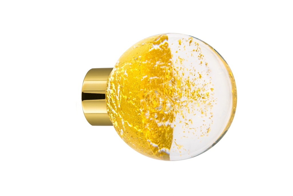 [66419ORO-3542124] Door knob collection Alberto - Gold - Truncated sphere Ø55 mm (Cabinet, Polished Brass)