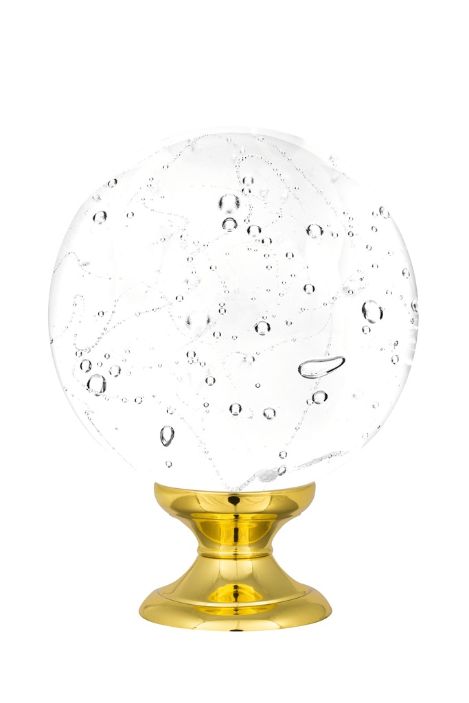 [65404000-42103131] Staircase finial collection Perlées - Clear (Standard Base, Polished Brass)