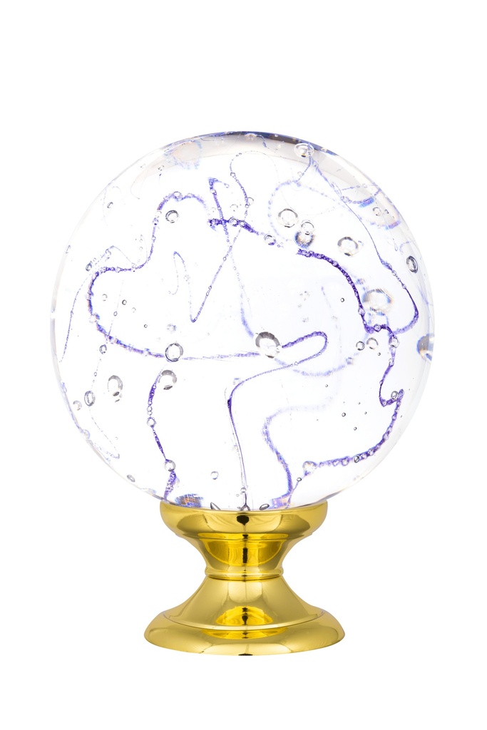 [65404014-42103131] Staircase finial collection Perlées - Hyacinth (Standard Base, Polished Brass)