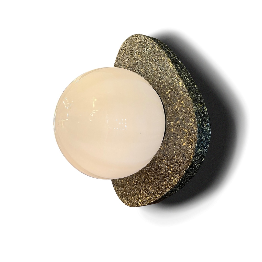 [ABIB130Z74CA] BILI Wall Light (Opalin Cannelé, Brut)