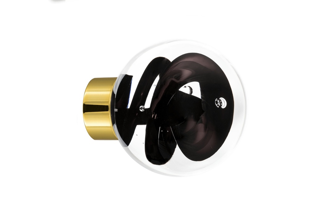 [66401095-3542119] Bouton de porte collection Tubes de bulles - Noir - Sphérique Ø55 mm (Placard, Laiton Poli)