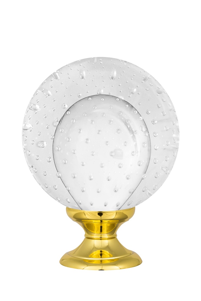 [65409000-42103130] Staircase finial collection Ananas - Clear (Standard Base, Polished Brass)