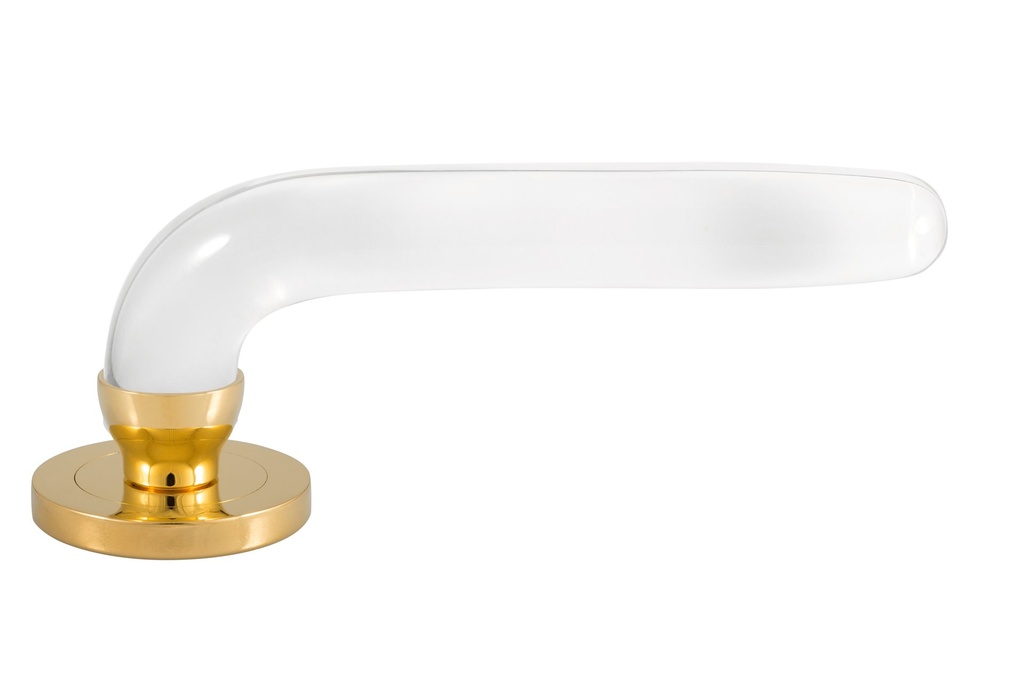 Door handle collection Winglass - Clear - Smooth 168 × 57 mm (Polished Brass)
