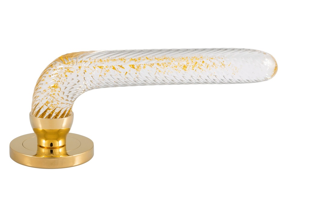 Door handle collection Winglass - Gold - Twisted 168 × 57 mm (Polished Brass)