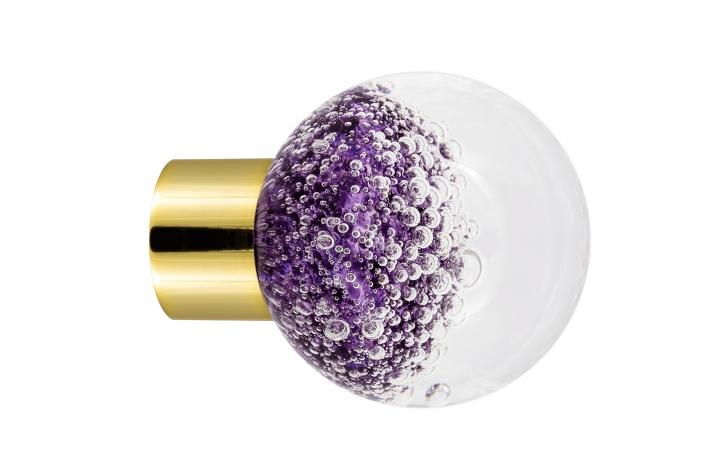 Furniture knob collection Microbulles - Hyacinth - Spherical Ø35 mm