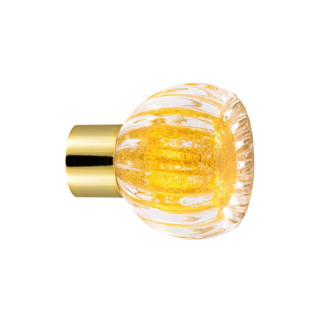 Furniture knob collection Alberto - Gold - Ribbed, truncated sphere Ø35 mm